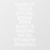 カスタマイズ ヘア サロン スパ サービス一覧 大型窓用ステッカー ウィンドウサイン (シート)