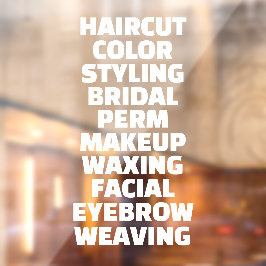 カスタマイズ ヘア サロン スパ サービス一覧 大型 ウィンドウサイン