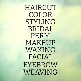 カスタマイズ ヘア サロン スパ サービス一覧 大型 ウィンドウサイン