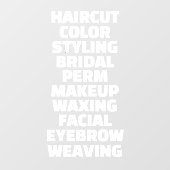 カスタマイズ ヘア サロン スパ サービス一覧 大型 ウィンドウサイン (シート)