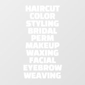 カスタマイズ ヘア サロン スパ サービス一覧 大型 ウィンドウサイン (シート)