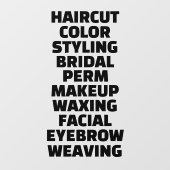 カスタマイズ ヘア サロン スパ サービス一覧 大型 ウィンドウサイン (シート)