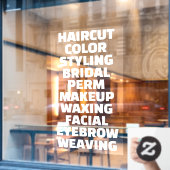 カスタマイズ ヘア サロン スパ サービス一覧 大型 ウィンドウサイン (カフェ窓)