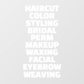 カスタマイズ ヘア サロン スパ サービス一覧 大型 ウィンドウサイン (シート)