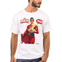 カスタマイズ マカンマン シンガポール ユニセックスTシャツ