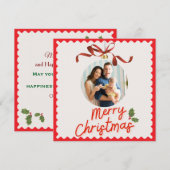 カスタマイズ メリークリスマス 写真入りカード シーズンカード (正面/裏面)