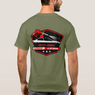 カスタマイズ モバイルカーウォッシュ デイテイリング ビジネス Tシャツ