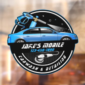 カスタマイズ モバイル カー ウォッシュ 詳細 ブルー ビジネス ウィンドウサイン (シート2)