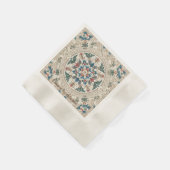カスタマイズ – ルネッサンスフローラエレガンス紙 縁ありカクテルナプキン (角)