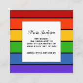 カスタマイズ |レインボーストライプ スクエア名刺 (裏面)