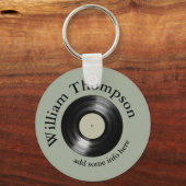 カスタマイズ |ロゴ | monogramレコード キーホルダー (正面)