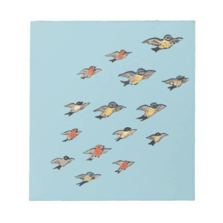 カスタマイズ |ヴィンテージ鳥デザイン ノートパッド