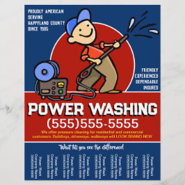 カスタマイズ.加圧洗浄力洗浄プロモーション チラシ