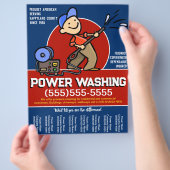 カスタマイズ.加圧洗浄力洗浄プロモーション チラシ (手)