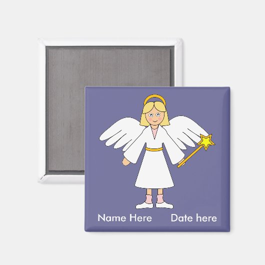 カスタマイズ- – 子供の出生天使 マグネット (正面/裏面)