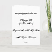 カスタマイズ: 悪い日か。 PedagogyGreetings カード (裏面)