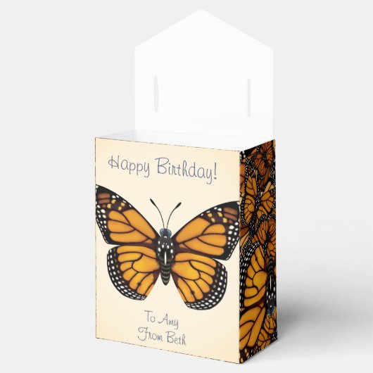 カスタマイズ（昆虫）オオカバマダラ、モナーク蝶の移動 フェイバーボックス (オープン)