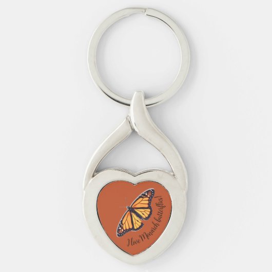 カスタマイズ（昆虫）オオカバマダラ、モナーク キーホルダー (正面)