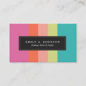 カスタマイズ |明るいストライプ 名刺 (正面)