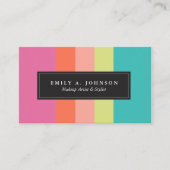 カスタマイズ |明るいストライプ 名刺 (正面)