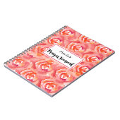 カスタマイズ |水彩バラ祈りの言葉ジャーナル ノートブック (左側)