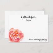 カスタマイズ |水彩バラ聖なる書物、 経典Notecard 招待状 (正面/裏面)