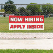 カスタマイズ 汎用 求人募集中 応募は店内 横断幕 (インサイチュ)