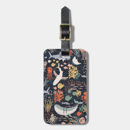 カスタマイズ |海洋生物 ラゲッジタグ (正面縦)
