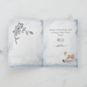 カスタマイズ（犬）スタッフォードブルテリアクリスマスクリスマス シーズンカード (内部)