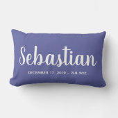 カスタマイズ |男の赤ちゃん誕生の状態 ランバークッション (正面)