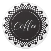 カスタマイズ – 白黒ホタテ市松模様にロプ セラミックノブ (正面)