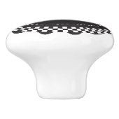 カスタマイズ – 白黒ホタテ市松模様にロプ セラミックノブ (側面)