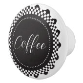 カスタマイズ – 白黒ホタテ市松模様にロプ セラミックノブ (右)