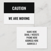 カスタマイズ、移動アドレス情報のパーソナライズ注意Ca ノートカード (正面/裏面)