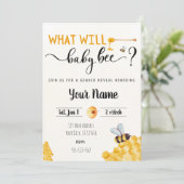 カスタマイズ - 赤ちゃん蜂 テーマ 性別発表 招待状 (スタンド正面)