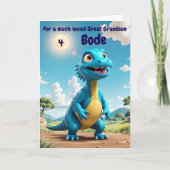 カスタマイズ「3D」孫誕生日詩素晴らしカード 案内状 (正面)