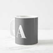 カスタマイズ、A字イニシャル文字 コーヒーマグカップ (正面左)