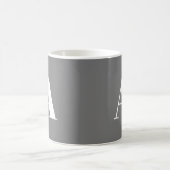 カスタマイズ、A字イニシャル文字 コーヒーマグカップ (中央)