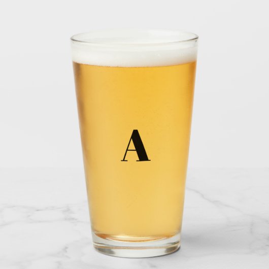 カスタマイズ、A字イニシャル文字 タンブラーグラス (ドリンク正面)