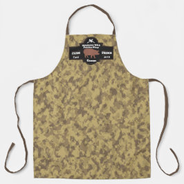 カスタマイズ Butcher Shop Brown Hog Brown カモフラージュ エプロン