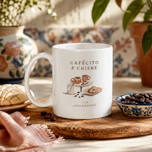 カスタマイズ Cafecito & Chisme コーヒーマグ コーヒーマグカップ