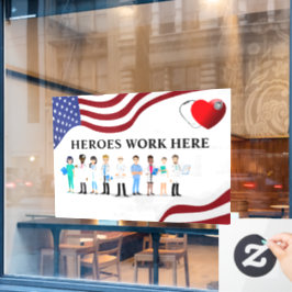カスタマイズ Hospital Heroes ワークヒアアイコン スタッフ ウィンドウサイン