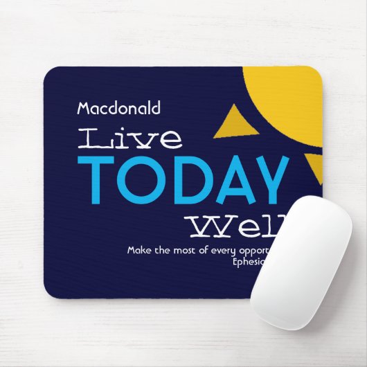カスタマイズ | LIVE TODAY WELL |やる気を起こさせる | マウスパッド (マウス)