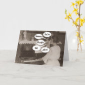 カスタマイズ Name Dark Umoriesヴィンテージ写真誕生日 カード (黄色い花)