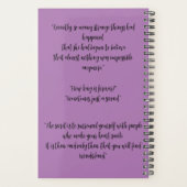 カスタマイズ – "Wonderland" プランナー手帳 (裏面)