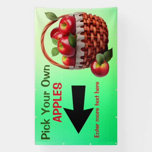 カスタマイズApple Pick Your Large 横断幕 (縦)