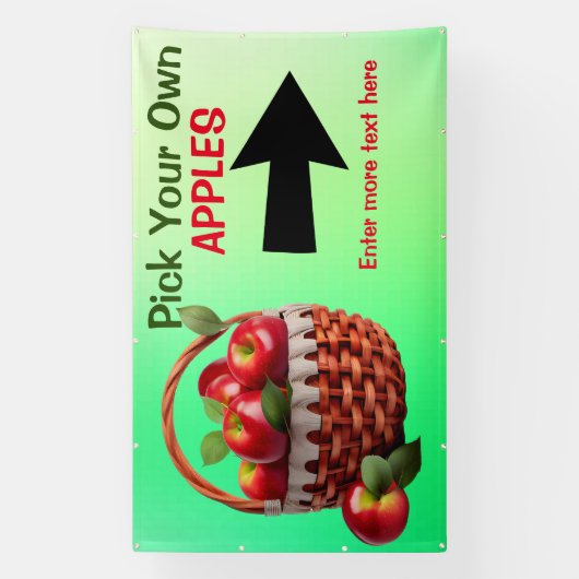 カスタマイズApple Pick Your Large 横断幕 (縦)