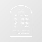 カスタマイズArch Frame Business Logo営業時間 ウィンドウサイン (シート)