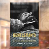 カスタマイズBarbershopモダン Bearded Man Graphic ウィンドウサイン (シート2)