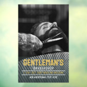 カスタマイズBarbershopモダン Bearded Man Graphic ウィンドウサイン (シート3)